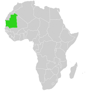 Mauretanien Lage in Afrika